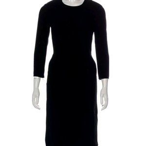 BURBERRY £500 Designer Black Sheath Dress Lined 8